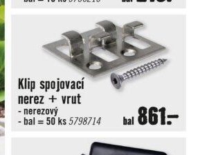 Klip spojovací nerez + vrut