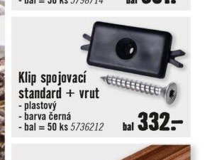 Klip spojovací standard + vrut