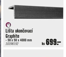 Lišta ukončovací Graphite