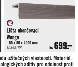 Lišta ukončovací Wenge