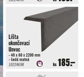 Lišta ukončovací Unvoc