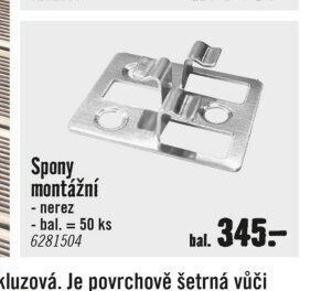 Spony montážní