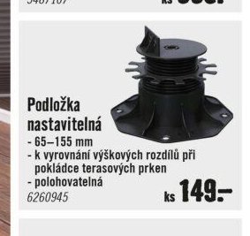 Podložka nastavitelná