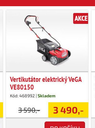 Vertikutátor elektrický VeGA VE80150