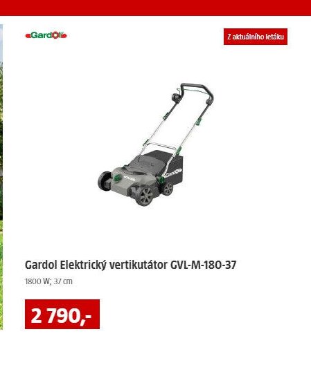 Gardol Elektrický vertikutátor GVL-M-180-37