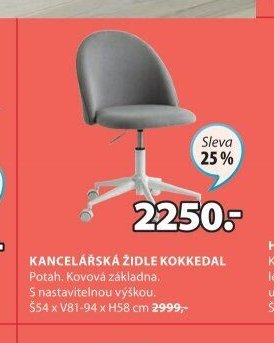 KANCELÁŘSKÁ ŽIDLE KOKKEDAL