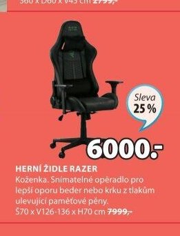 HERNÍ ŽIDLE RAZER