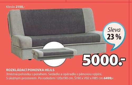 ROZKLÁDACÍ POHOVKA HEJLS