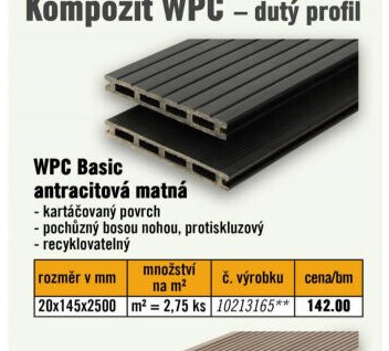 WPC Basic antracitová matná