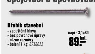 Hřebík stavební
