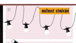 Světelný řetěz délka 6,8 m / 7x 5 lm / 3000 K