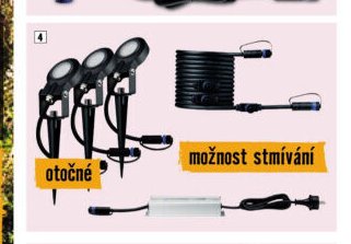 Set Sting 3x 6 W / 810 lm / 3000 K, hliník/antracit, obsah sady: 3 bodová svítidla, kabel 5 m, přívodní kabel s transformátorem