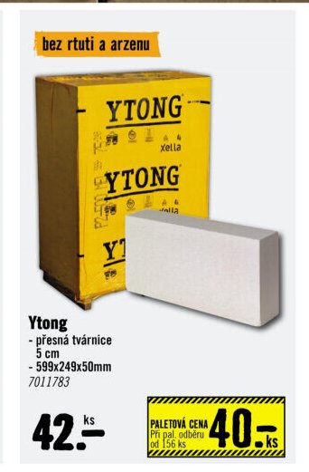 Ytong přesná tvárnice 5 cm