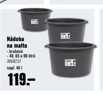 Nádoba na maltu