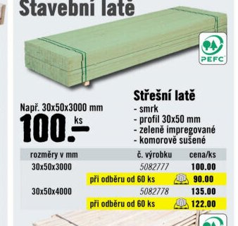 Střešní latě