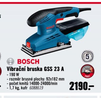 BOSCH Vibrační bruska GSS 23 A