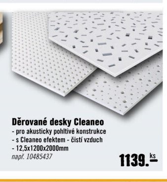 Děrované desky Cleaneo