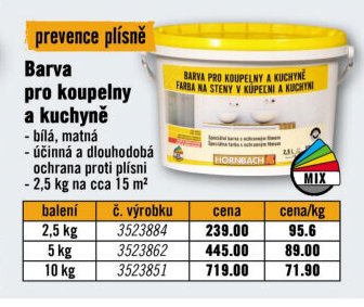 Barva pro koupelny a kuchyně