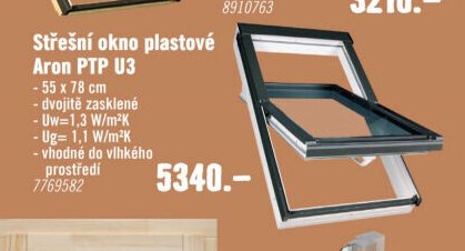 Střešní okno plastové Aron PTP U3