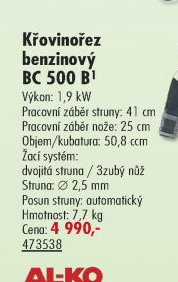 Křovinořez benzínový BC 500 B