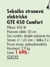 Sekačka strunová elektrická GTE 450 Comfort
