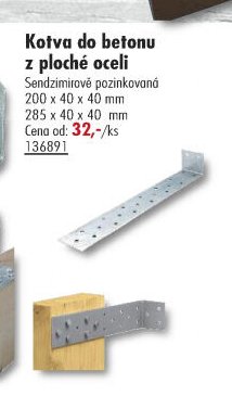Kotva do betonu z ploché oceli