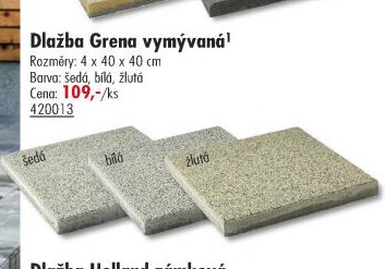 Dlažba Grena vymývaná