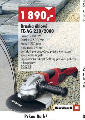 Bruska úhlová TE-AG 230/2000
