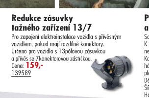 Redukce zásuvky tažného zařízení 13/7