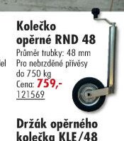 Kolečko opěrné RND 48