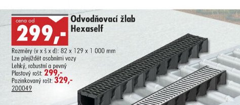 Odvodňovací žlab Hexaself