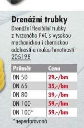 Drenážní trubky