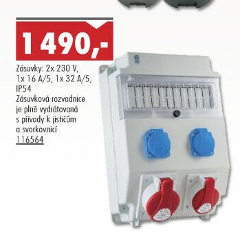 Zásuvková rozvodnice 116564