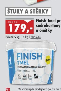 Finish tmel pro sádrokartony a omítky