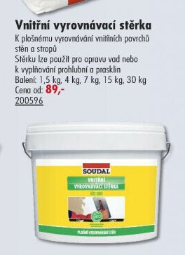 Vnitřní vyrovnávací stěrka
