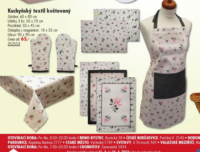 Kuchyňský textil květovaný