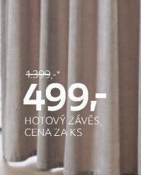 Hotový závěs