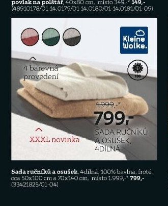Sada ručníků a osušek, 4dílná