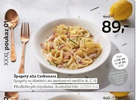 Špagety alla Carbonara