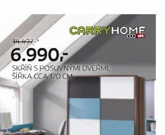 Skříň s posuvnými dveřmi, šířka cca 170 cm