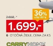 6 otočná židle, cena za ks