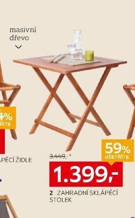 Zahradní sklápěcí stolek