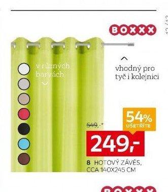 8: Hotový závěs, 100 % polyester, cca 140x245 cm