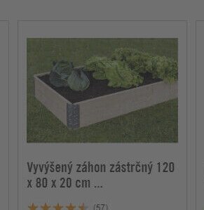 Vyvýšený záhon zástrčný 120 x 80 x 20 cm...