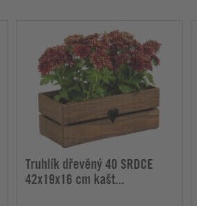 Truhlík dřevěný 40 SRDCE 42x19x16 cm kašt...