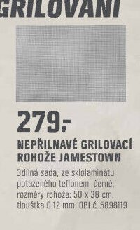 NEPŘILNAVÉ GRILOVACÍ ROHOŽE JAMESTOWN