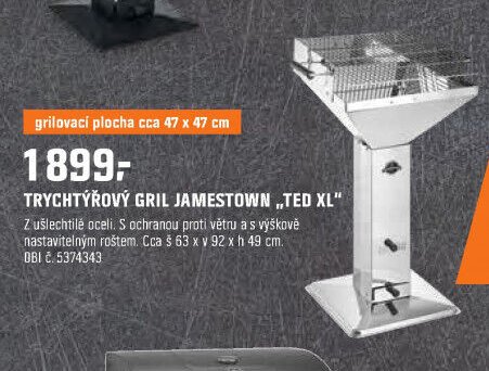 TRYCHTÝŘOVÝ GRIL JAMESTOWN „TED XL“