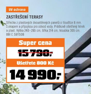 ZASTŘEŠENÍ TERASY