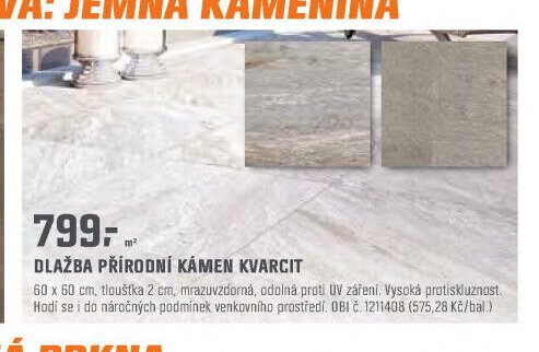 DLAŽBA PŘÍRODNÍ KÁMEN KVARCIT