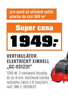VERTIKULÁTOR ELEKTRICKÝ EINHELL GC-ES1231